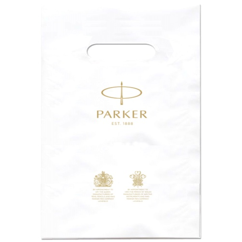 Parker 1881053 Фирменный подарочный пакет PARKER, Малый, полиэтиленовый, белый, 20*30 см