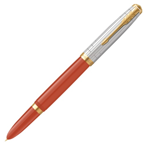 Parker 2169072 Ручка перьевая 51 Premium, Red / Silver GT (Перо M)