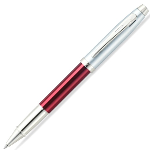 Sheaffer SH E1930751-30 Ручка-роллер 100, Brushed Chrome Plated Cap Red Barrel Nickel CT