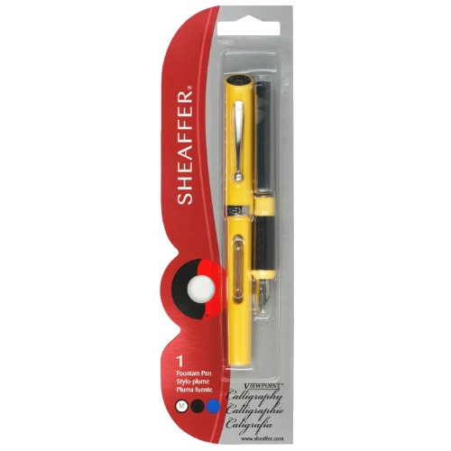 Sheaffer SF73401 Перьевая (каллиграфическая) ручка Calligraphy, Yellow CT (Перо M)