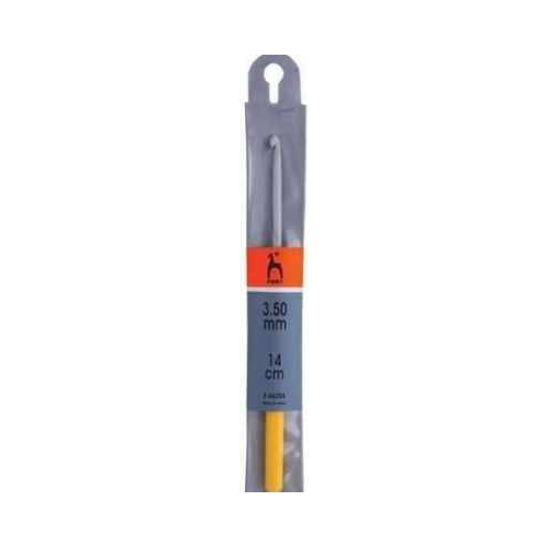Инструмент для вязания PONY 46204 Крючок вязальный 3,5 мм/ 14 см, алюминий,с пластиковой ручкой