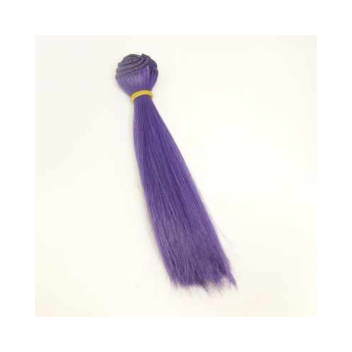 Заготовки и материалы для изготовления игрушки Pugovka Doll Волосы прямые т.пурпурно фиолетовый, 15 см