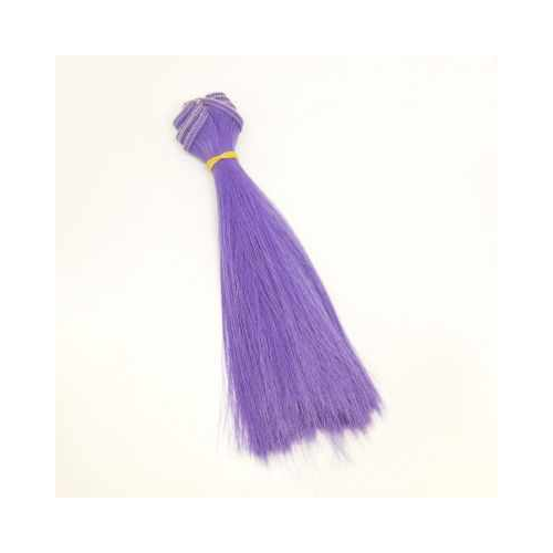 Заготовки и материалы для изготовления игрушки Pugovka Doll Волосы прямые светло фиолетовый, 15 см