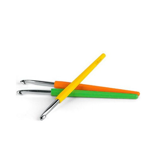 Инструмент для вязания LANA GROSSA Крючок с мягкой цветной ручкой, 15 см, № 10.0 - Lana Grossa
