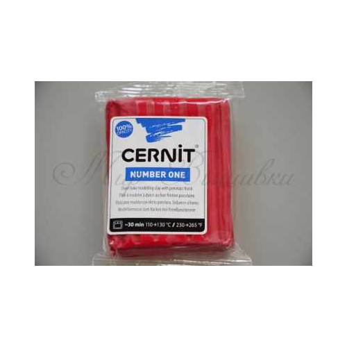 Полимерная глина Cernit Пластика "Cernit № 1" 56-62гр. CE0900056 (463 рождественский красный)