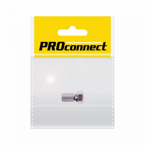 Разъем антенный, штекер F, SAT, с резиновым уплотнителем, 1 шт. PROconnect, цена за 1 шт