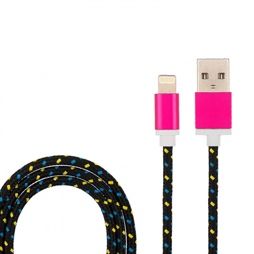 Кабель USB-A – Lightning для Apple, 2,4А, 1м, нейлон, серый REXANT, цена за 1 шт