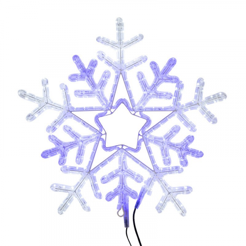 Фигура световая Снежинка цвет белая/синяя, размер 60x60 см, с контроллером NEON-NIGHT, цена за 1 шт