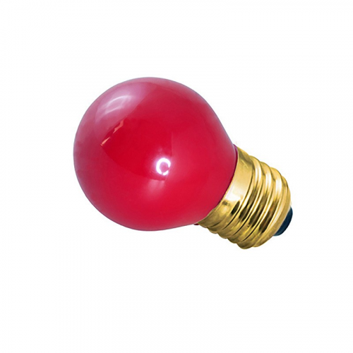Лампа накаливания e27 10 Вт красная колба, цена за 1 шт