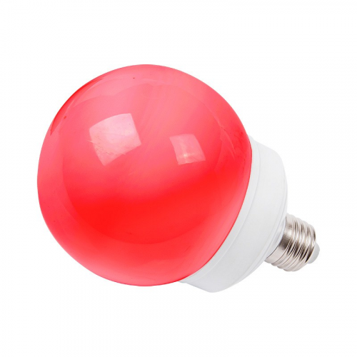 Лампа шар Е27 12 LED Ø100мм красная, цена за 1 шт