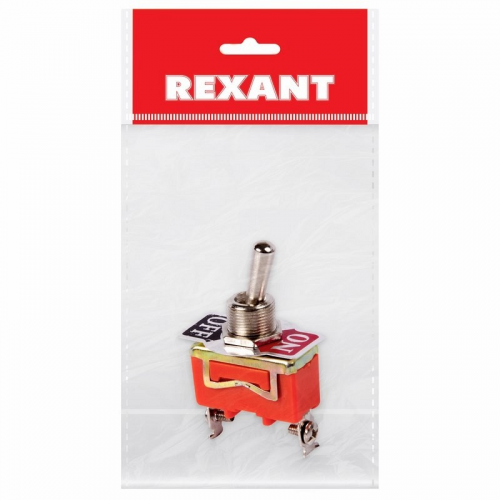 Тумблер 250V 15А (2c) ON-OFF однополюсный (KN-101) REXANT Индивидуальная упаковка 1 шт, цена за 1 шт