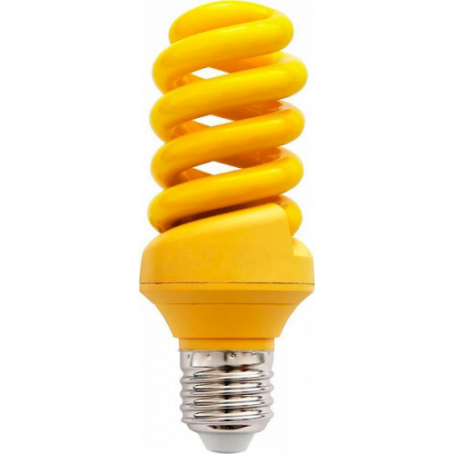 Лампа энергосберегающая, 20W 230V E27 спираль T3 желтая, ELSM51B-Color, цена за 1 шт