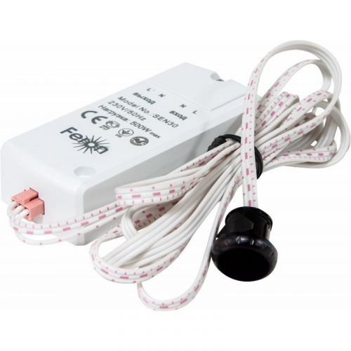 Датчик движения 230V 500W 5-8см 30° белый с 1.5м кабелем SEN30, цена за 1 шт