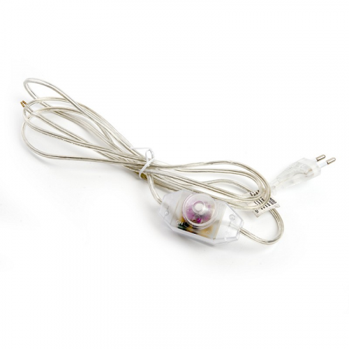 Сетевой шнур с диммером 230V 2м, прозрачный, DM103-200W, цена за 1 шт
