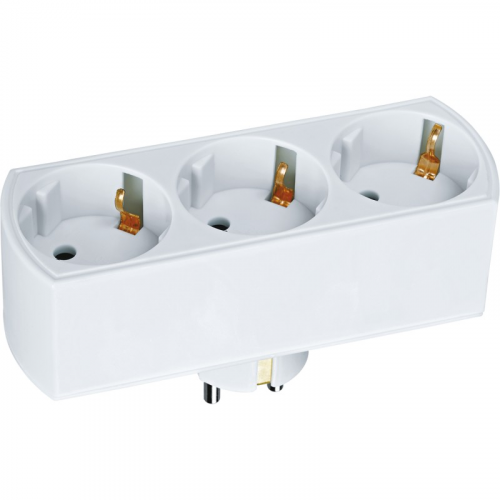 Разветвитель Navigator 94 672 NAD-L-3E-WH 3 гн. (в ряд) с/з, цена за 1 шт