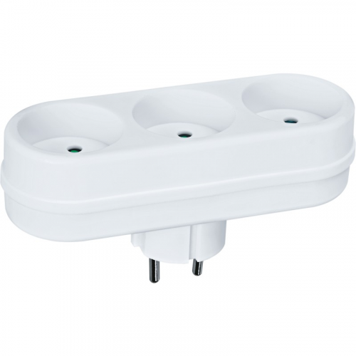 Разветвитель Navigator 94 697 NAD-L-3X-WH 3 гн. (в ряд) б/з, цена за 1 шт