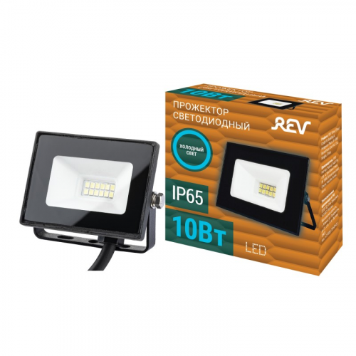 32300 6 Прожектор светодиодный, ULTRA SLIM, 230В, 10Вт, 6500К, 850Лм, IP65, черный, 32300 6, REV, цена за 1 шт