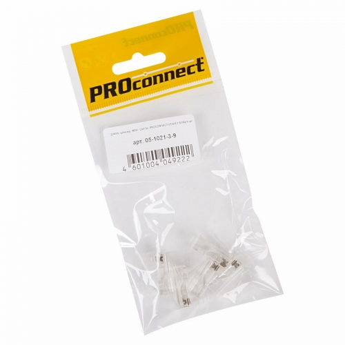 Разъем RJ-45(8P8C) под витую пару, UTP, CAT 5e (15 µ"/ 15 микродюймов), пакет, 5шт. PROconnect, цена за 1 упак