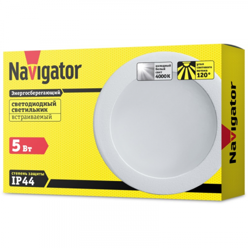Встраиваемый светодиодный светильник Navigator 71 274 NDL-RP4-5W-840-WH-LED, цена за 1 шт