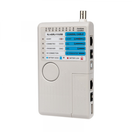 Тестер кабеля универсальный 5 в 1 RJ-45+RJ-11/RJ-12+1394+USB+BNC 3468 REXANT, цена за 1 шт