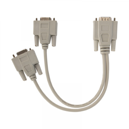 Переходник штекер VGA - 2 гнезда VGA, провод REXANT, цена за 1 шт