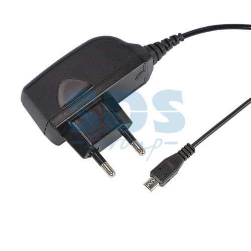 Сетевое зарядное устройство microUSB 220 В (СЗУ) (5 V, 1000 mA) шнур 1 м черное REXANT, цена за 1 шт
