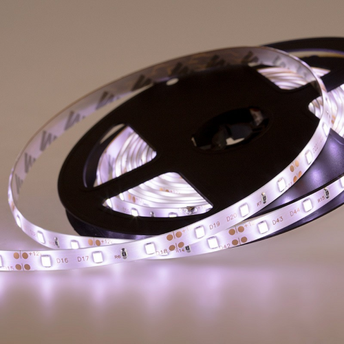 Лента светодиодная 12В, SMD2835, 4,8Вт/м, 60 LED/м, 6500К, 8мм, 5м, IP65 LAMPER, цена за 1 шт