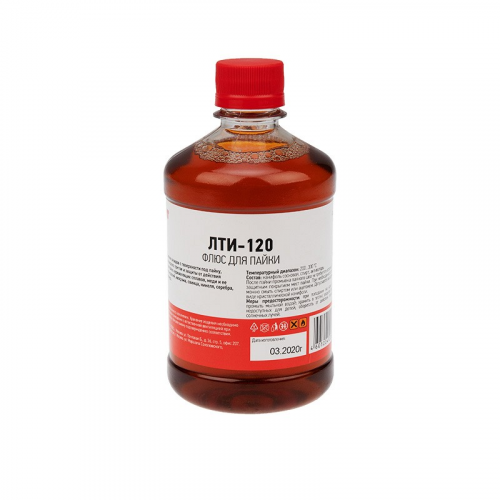 Флюс для пайки, ЛТИ-120, 500мл, флакон REXANT, цена за 1 шт