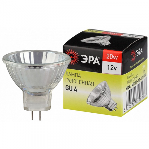 GU4-MR11-20W-12V-30CL Лампочка галогенная ЭРА GU4-MR11-20W-12V-30CL GU4 20 Вт софит теплый белый свет, цена за 1 шт