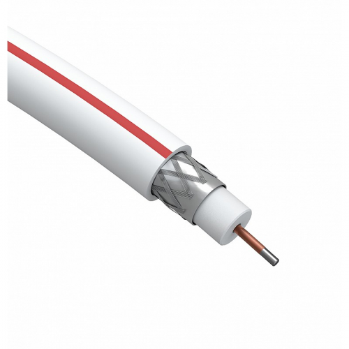 ЭРА Кабель коаксиальный SAT 50 M,75 Ом, CCS/(оплётка Al 75%), PVC, цвет белый, бухта 100 м, SIMPLE (, цена за 1 шт