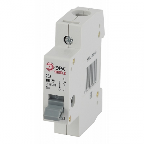 SIMPLE-mod-56 Выключатель нагрузки ЭРА SIMPLE SIMPLE-mod-56 1P 25А ВН-29, цена за 1 шт