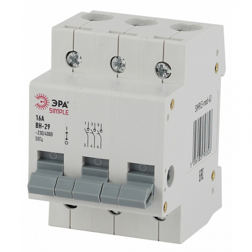 SIMPLE-mod-63 Выключатель нагрузки ЭРА SIMPLE SIMPLE-mod-63 3P 16А ВН-29, цена за 1 шт
