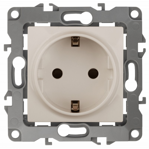 12-2101-02 12-2101-02 ЭРА Розетка 2P+E Schuko, 16A-250В, IP20, Эра12, слоновая кость, цена за 1 шт
