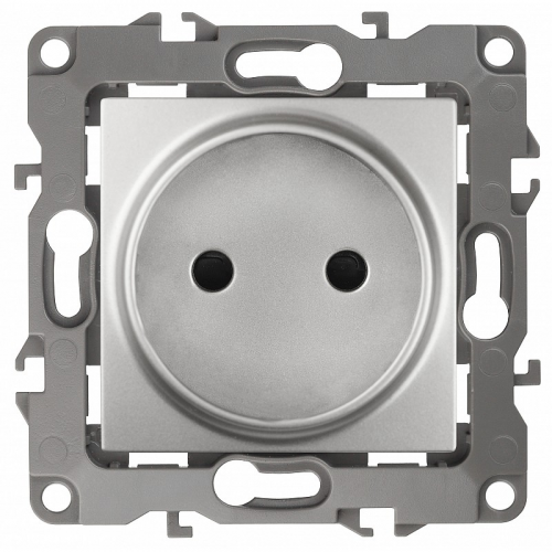 12-2105-03 12-2105-03 ЭРА Розетка 2P, 16A-250В, IP20, Эра12, алюминий, цена за 1 шт