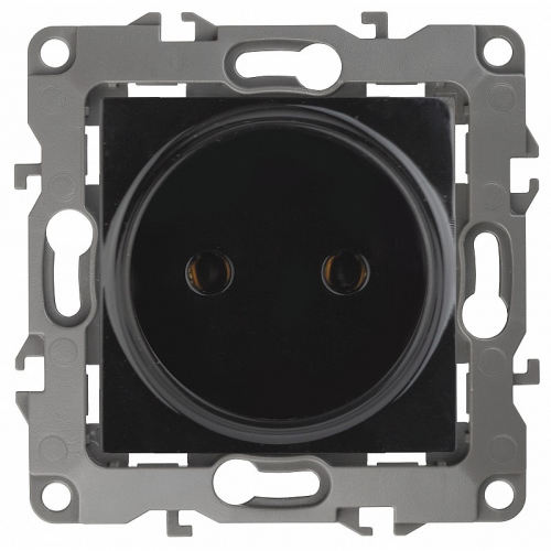 12-2105-06 12-2105-06 ЭРА Розетка 2P, 16A-250В, IP20, Эра12, чёрный, цена за 1 шт