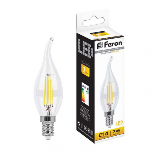 Лампа светодиодная, (7W) 230V E14 2700K, LB-67, цена за 1 шт