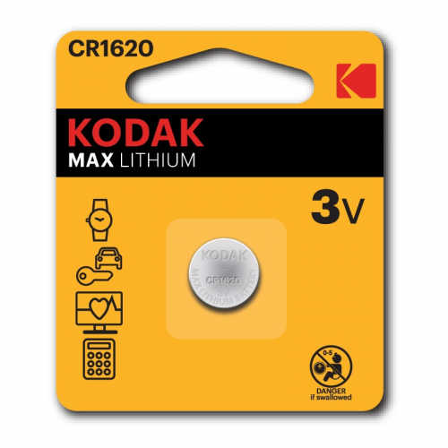 30414327-RU1 Батарейки Kodak CR1620-1BL MAX Lithium, цена за 1 шт