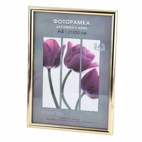 Фоторамка Image Art Радуга 21х30 пластиковая со стеклом золото, цена за 1 шт