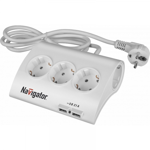 Удлинитель Navigator 71 544 NPE-USB-05-180-ESC-3X1.0, цена за 1 шт