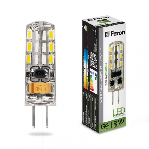 Лампа светодиодная, (2W) 12V G4 4000K JC, LB-420, цена за 1 шт