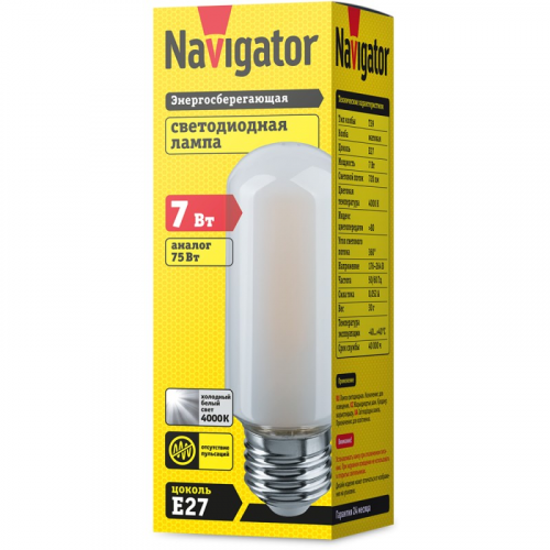 Лампа Navigator 14 440 NLL-F-T39-7-230-4K-E27-FR (110 mm), цена за 1 шт