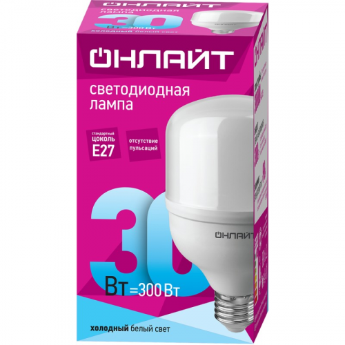 Лампа ОНЛАЙТ 82 900 OLL-T80-30-230-840-E27, цена за 1 шт