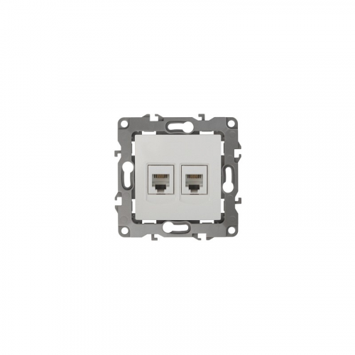 12-3106-02 12-3106-02 ЭРА Розетка телефонная двойная 2XRJ11, IP20, Эра12, слоновая кость, цена за 1 шт