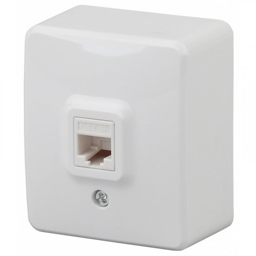 11-3203-01 11-3203-01 ЭРА Розетка информационная RJ45, ОУ, IP20, Эра Эксперт, белый, цена за 1 шт