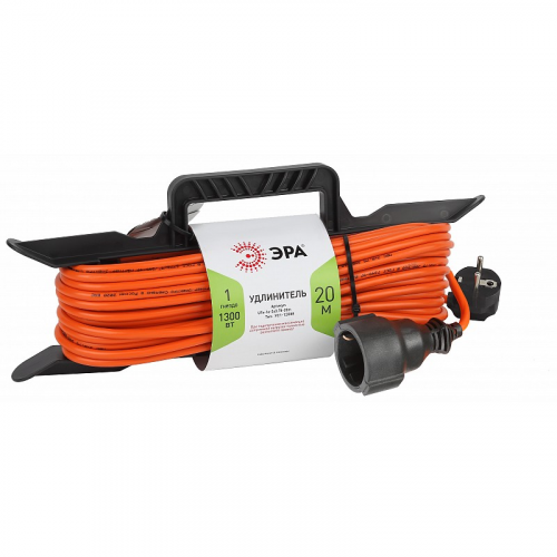 UFx-1e-3x0.75-20m Удлинитель силовой ЭРА UFx-1e-3x0.75-20m на рамке c заземлением 1 розетка 20м ПВС 3x0.75мм2, цена за 1 шт