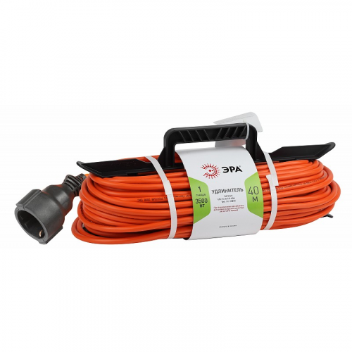 UFx-1e-3x1.5-40m Удлинитель силовой ЭРА UFx-1e-3x1.5-40m на рамке c заземлением 1 розетка 40м ПВС 3x1.5мм2, цена за 1 шт