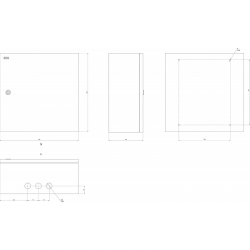 NO_SIMPLE_STM_SHMP-05_IP31 Корпус металлический ЭРА SIMPLE ЩМП-05 (400х400х175) IP31 УХЛ3 серый, цена за 1 шт