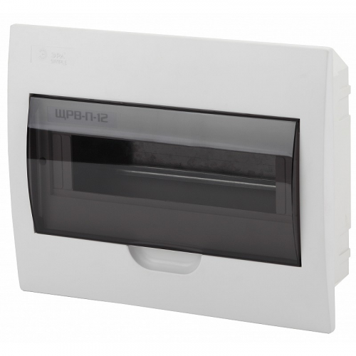 BOXF12 Корпус пластиковый встраиваемый ЭРА SIMPLE ЩРВ-П-12 IP41 прозрачная крышка белый, цена за 1 шт