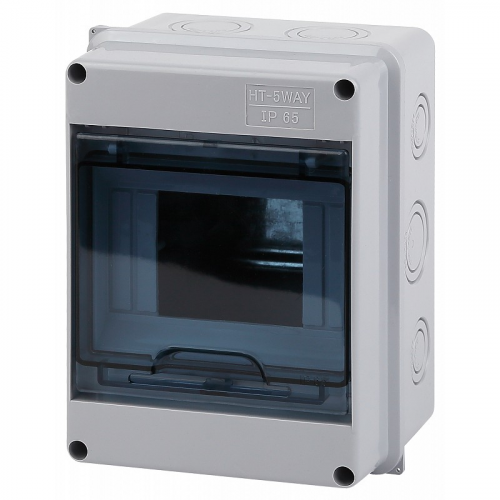 KMPN5_IP65 Корпус пластиковый навесной ЭРА SIMPLE КМПн-5 IP65 серый, цена за 1 шт