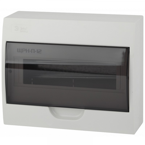 BOXS12 Корпус пластиковый навесной ЭРА SIMPLE ЩРН-П-12 IP41 прозрачная крышка белый, цена за 1 шт